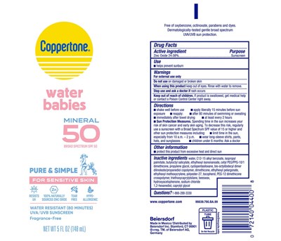 Coppertone Waterbabies Pure &amp; Simple Mineral Lotion (Coppertone Waterbabies Pure And Simple Lotion Spf 50)